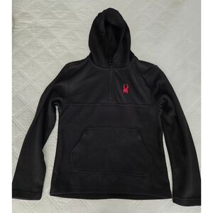 Men's Black Spyder Half Zip Hoodie